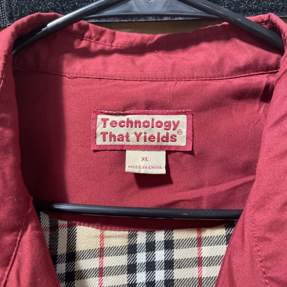 VTG Maroon Technology That Yields Men's Jacket XL - Picture 3 of 13